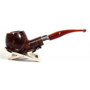 Peterson Orange Army 408 Semi Bent Silver Mounted Fishtail Pipe (PE459) - End of Line